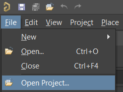 The Open Project command