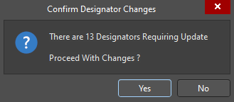 Designator Changes Confirmation