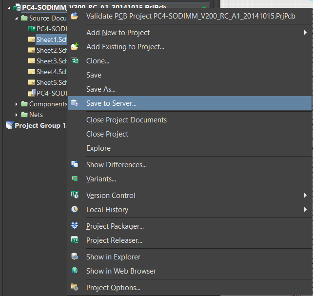 Saving to the Altium 365 server