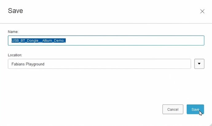 Fig. 7 - Select a location to save the project