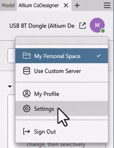 Fig. 14 - Top of MCAD CoDesigner panel in SOLIDWORKS