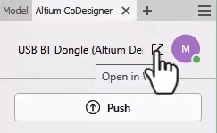 Fig. 16 - Top of MCAD CoDesigner panel in SOLIDWORKS