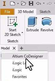 Fig. 7 - Altium CoDesigner in the menu bar