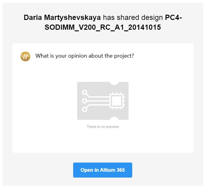 Invitation received by the user