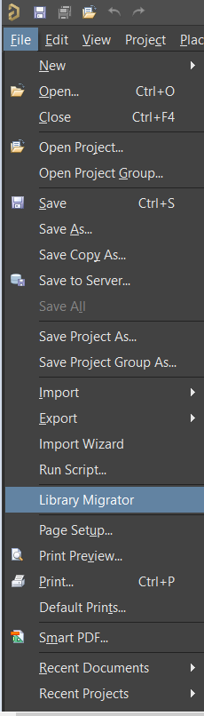Open the Library Migrator