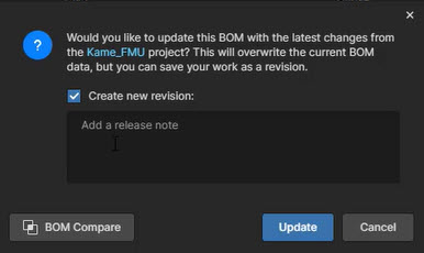 Updating BOM to Project Changes