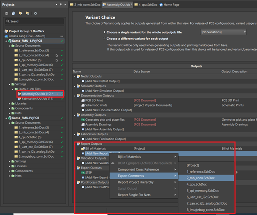 Fig. 3 - Exporting Comments