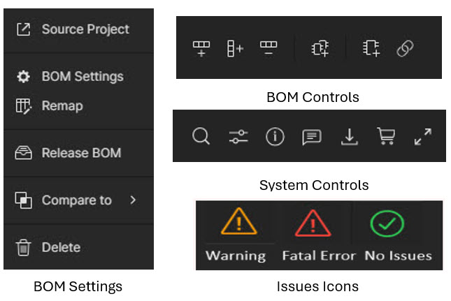 Settings, Controls, and Icons