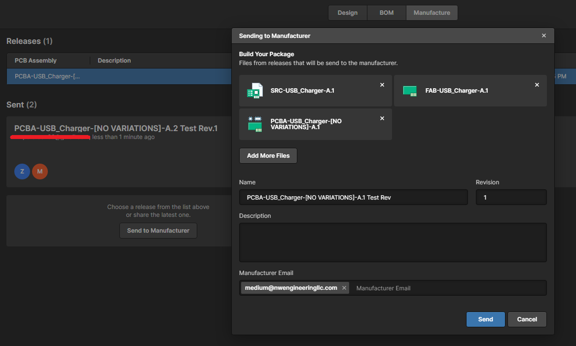 Sharing manufacturing data