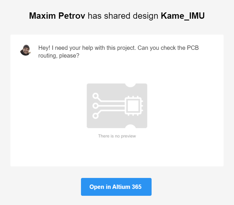 Invitation received by the user