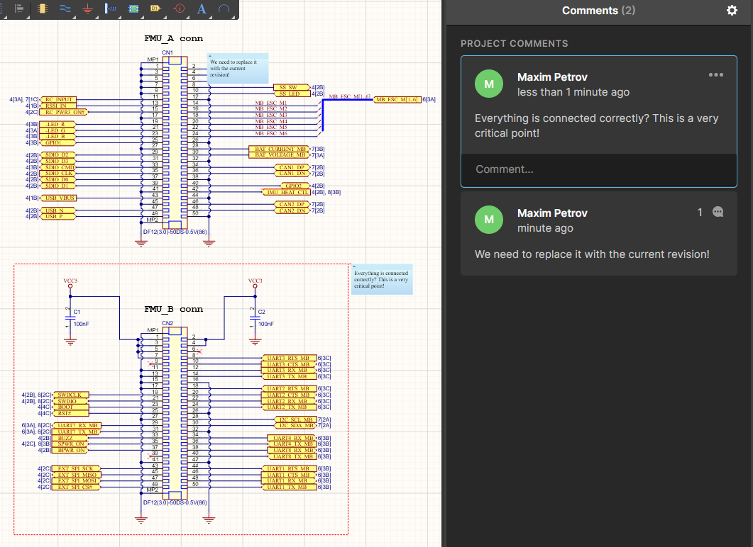 Viewing comments in Altium Designer