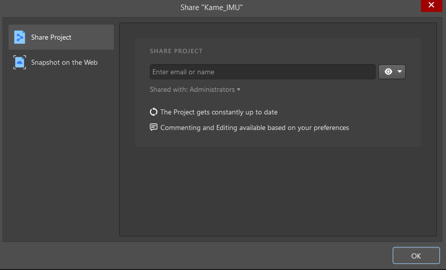 The Share window