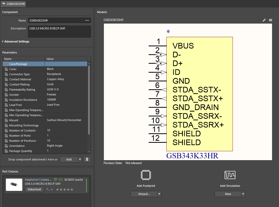 The symbol editor is closed and an updated symbol is displayed in the component editor.