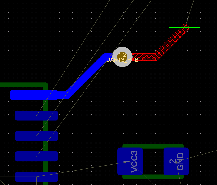 Routing using via transition