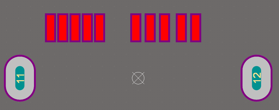 The left half of the SMD pins is aligned according to the dimensions  on the drawing