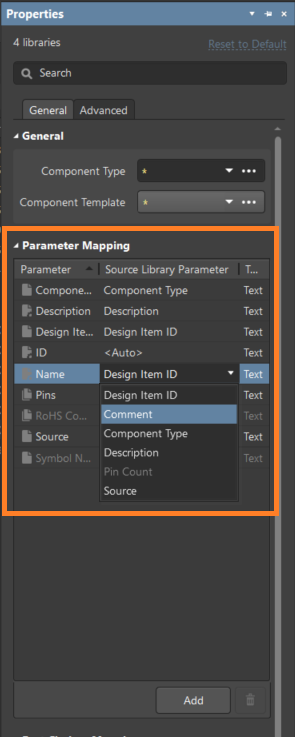 Fig. 6 - Parameter Mapping
