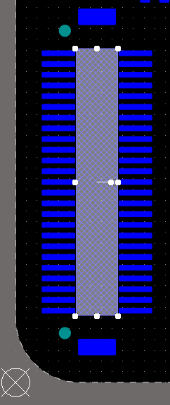 Placed keepout fill underneath a CN2 component