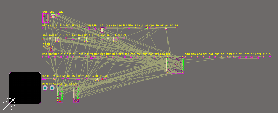 All components and their interconnections have been added to the PCB