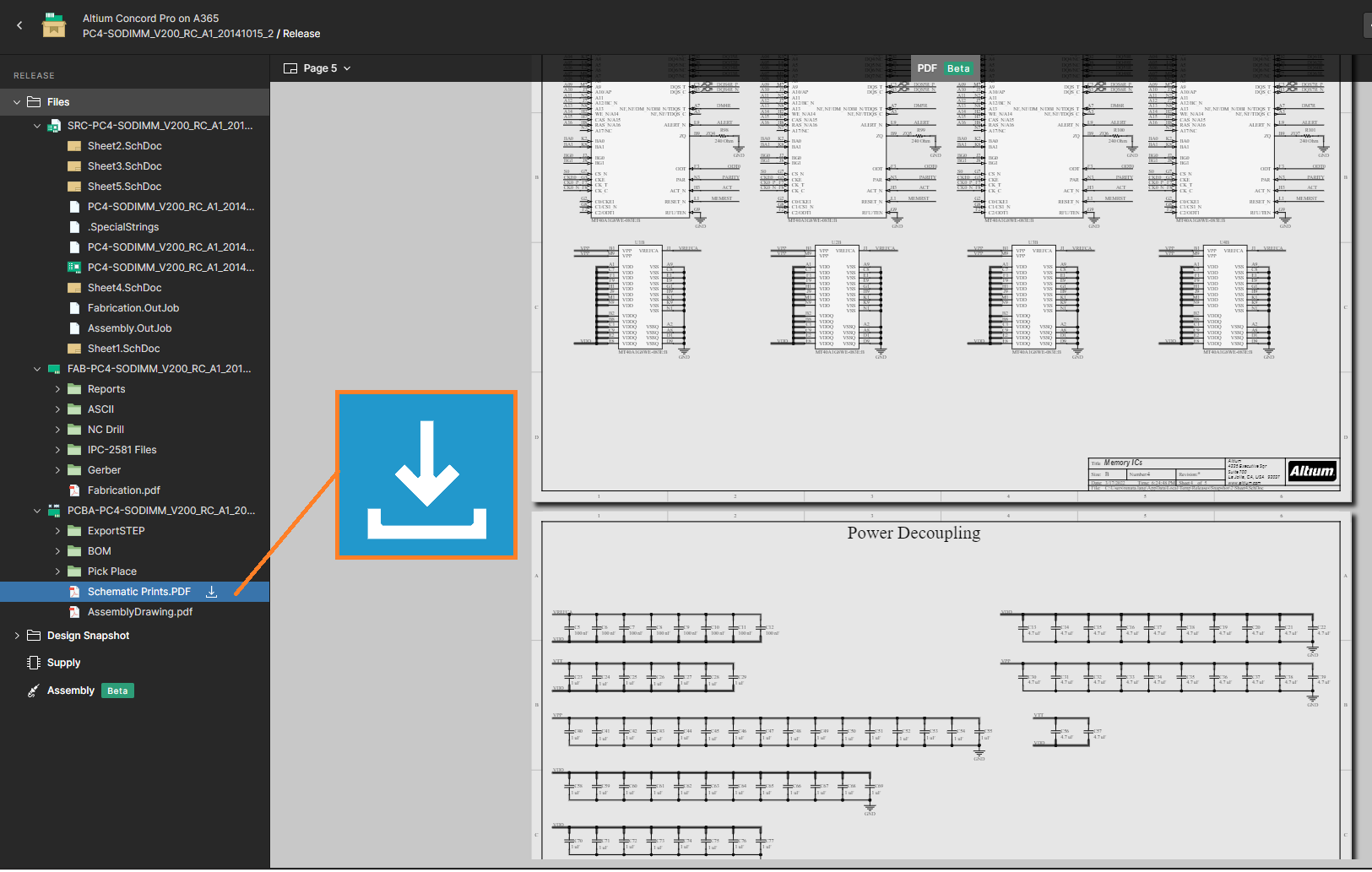 Fig. 8–Downloading the PDF locally