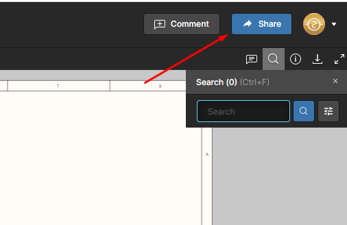 Fig. 5 - Share button in the web browser